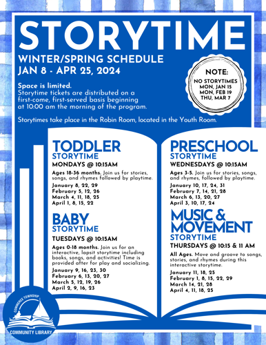 Story time schedule
