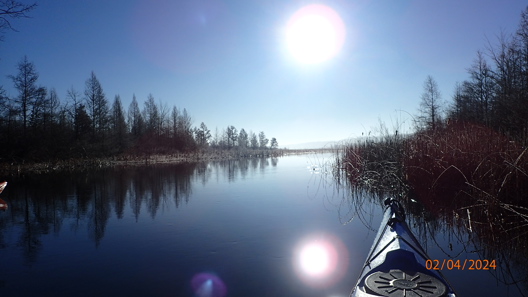 Winter kayaking